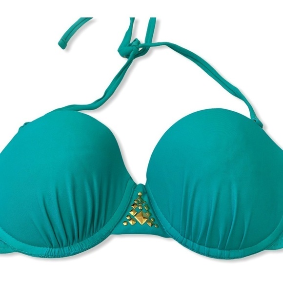 Target Seafoam Green Padded Bikini Top Sz Small - Picture 5 of 6